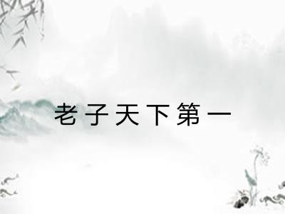 老子天下第一