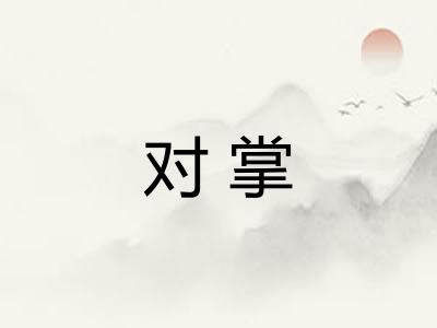 对掌