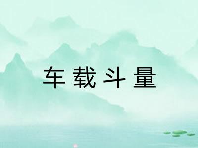 车载斗量