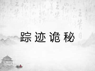 踪迹诡秘