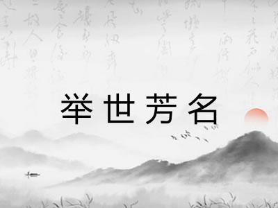 举世芳名