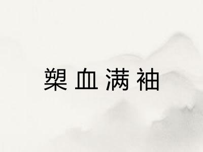 槊血满袖