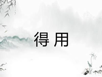 得用 得用