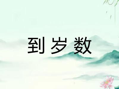 到岁数