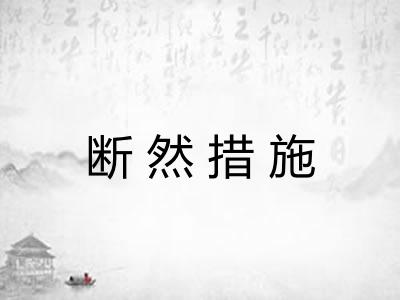 断然措施 断然措施