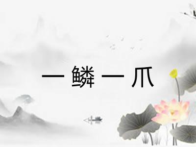 一鳞一爪 一鳞一爪