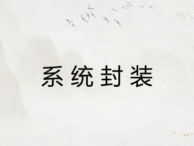 系统封装
