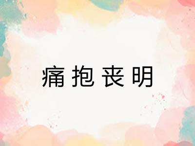 痛抱丧明