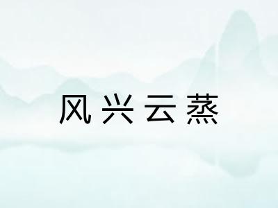 风兴云蒸 风兴云蒸