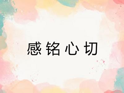 感铭心切