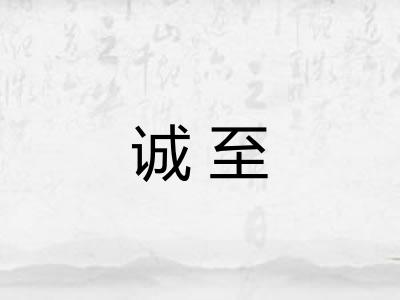 诚至