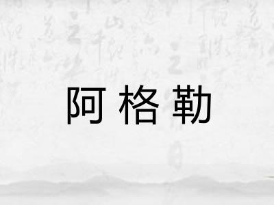 阿格勒 阿格勒
