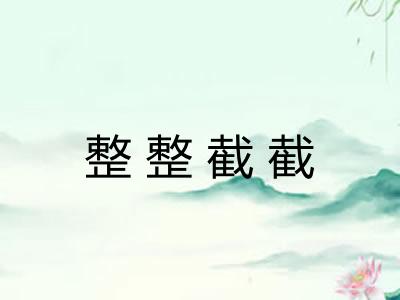 整整截截