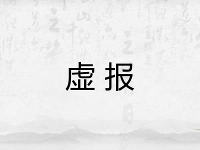 虚报