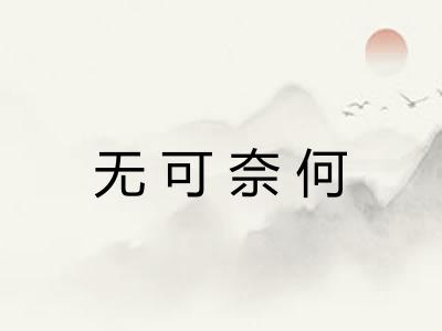 无可奈何 无可奈何