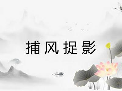 捕风捉影 捕风捉影