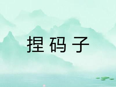 捏码子 捏码子