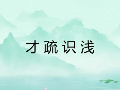 才疏识浅