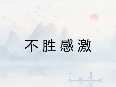 不胜感激