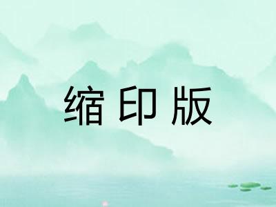 缩印版 缩印版