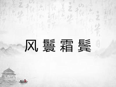 风鬟霜鬓 风鬟霜鬓