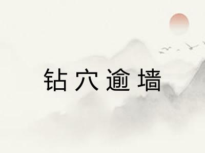 钻穴逾墙