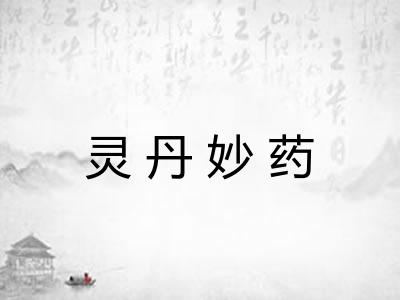 灵丹妙药 灵丹妙药