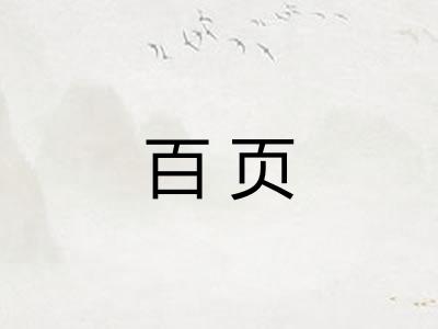 百页