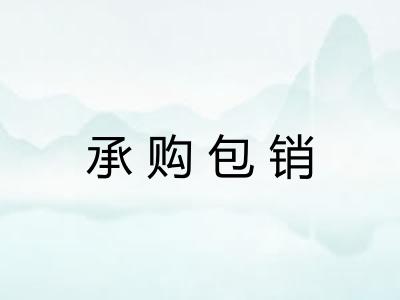 承购包销 承购包销