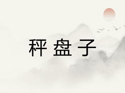 秤盘子