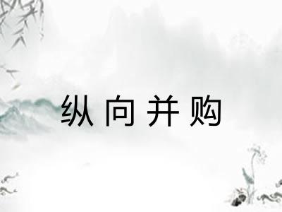 纵向并购 纵向并购