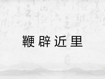 鞭辟近里