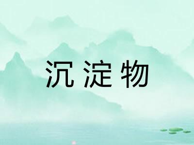 沉淀物