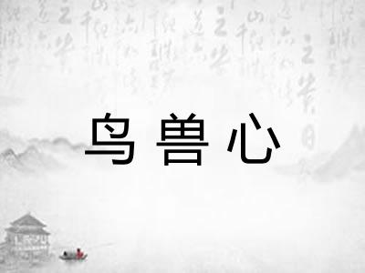 鸟兽心 鸟兽心