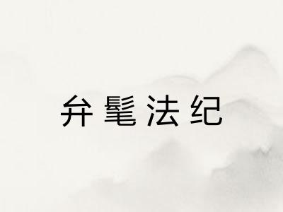 弁髦法纪