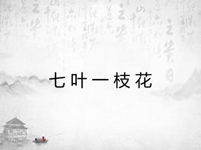 七叶一枝花 七叶一枝花