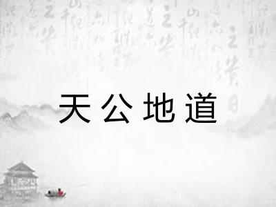 天公地道