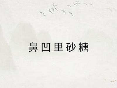 鼻凹里砂糖