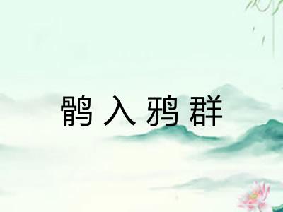 鹘入鸦群 鹘入鸦群