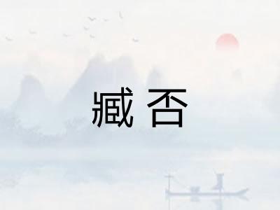 臧否