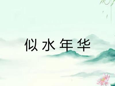 似水年华