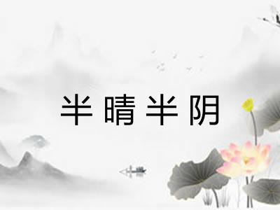 半晴半阴 半晴半阴
