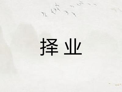 择业