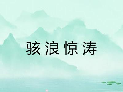 骇浪惊涛