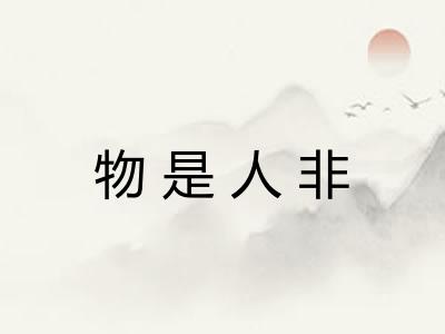 物是人非