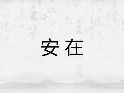 安在 安在