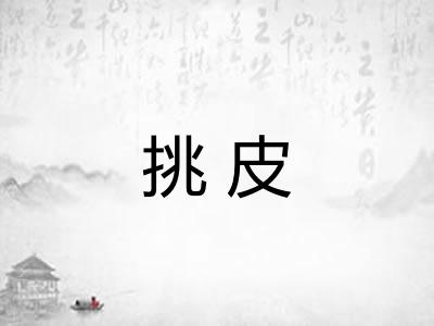 挑皮