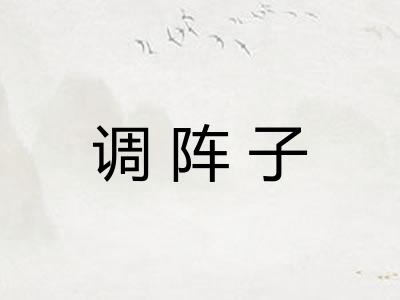 调阵子