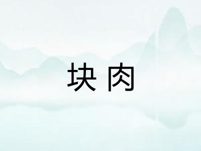 块肉