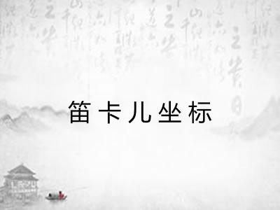 笛卡儿坐标 笛卡儿坐标